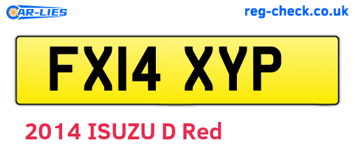 FX14XYP are the vehicle registration plates.