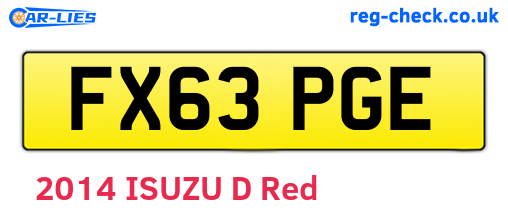 FX63PGE are the vehicle registration plates.