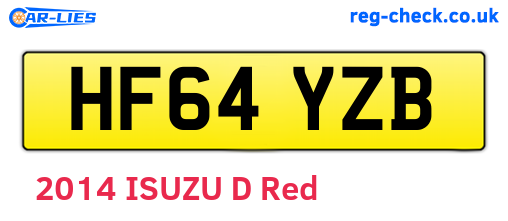 HF64YZB are the vehicle registration plates.
