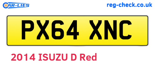 PX64XNC are the vehicle registration plates.