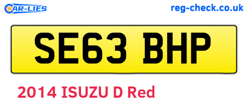 SE63BHP are the vehicle registration plates.