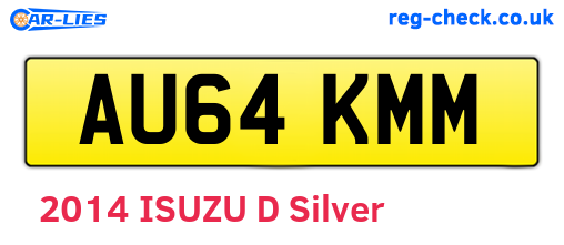 AU64KMM are the vehicle registration plates.
