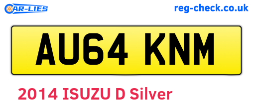 AU64KNM are the vehicle registration plates.