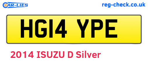 HG14YPE are the vehicle registration plates.