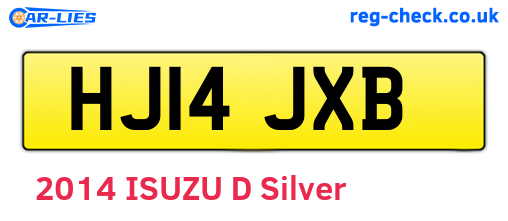 HJ14JXB are the vehicle registration plates.