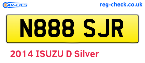 N888SJR are the vehicle registration plates.