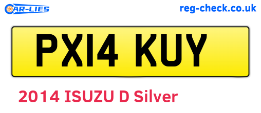 PX14KUY are the vehicle registration plates.