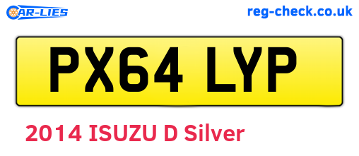 PX64LYP are the vehicle registration plates.