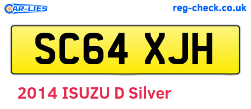 SC64XJH are the vehicle registration plates.