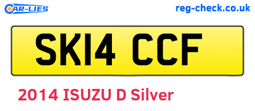 SK14CCF are the vehicle registration plates.