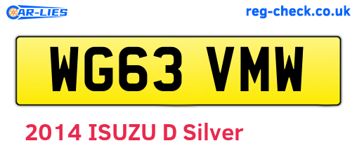 WG63VMW are the vehicle registration plates.