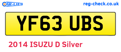 YF63UBS are the vehicle registration plates.