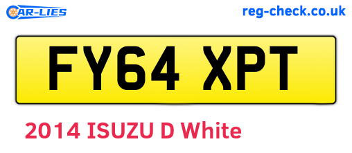 FY64XPT are the vehicle registration plates.