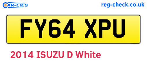FY64XPU are the vehicle registration plates.