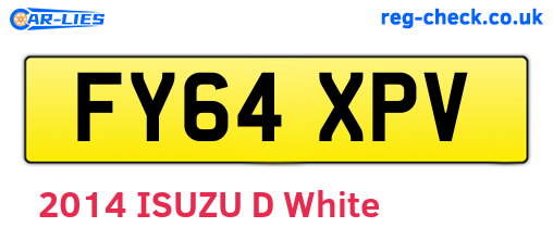 FY64XPV are the vehicle registration plates.