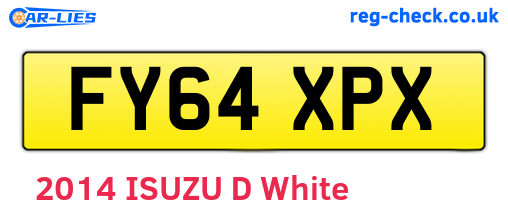 FY64XPX are the vehicle registration plates.