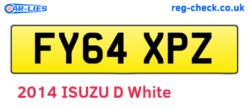 FY64XPZ are the vehicle registration plates.