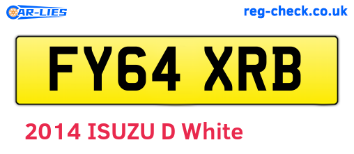 FY64XRB are the vehicle registration plates.