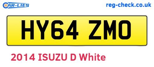 HY64ZMO are the vehicle registration plates.