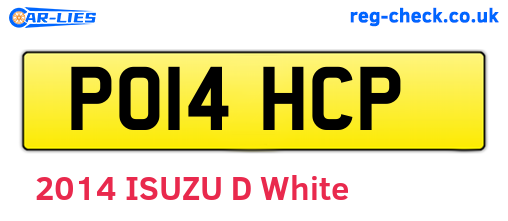 PO14HCP are the vehicle registration plates.