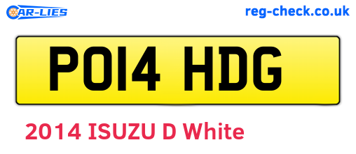 PO14HDG are the vehicle registration plates.