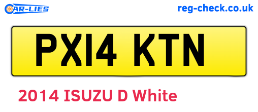 PX14KTN are the vehicle registration plates.