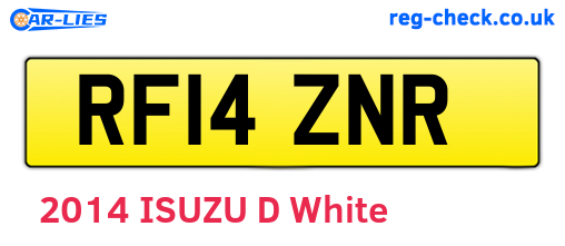 RF14ZNR are the vehicle registration plates.