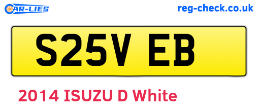 S25VEB are the vehicle registration plates.