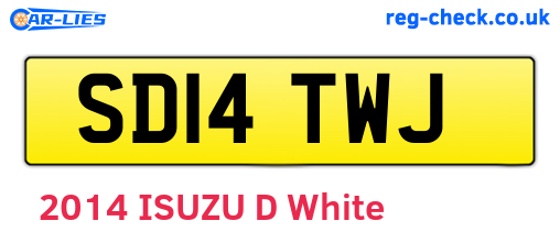 SD14TWJ are the vehicle registration plates.