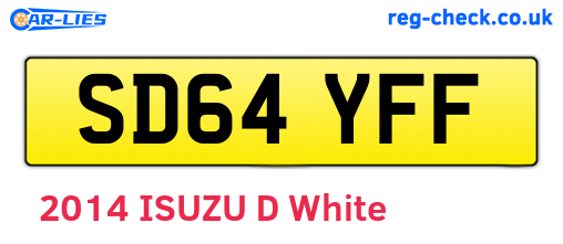 SD64YFF are the vehicle registration plates.