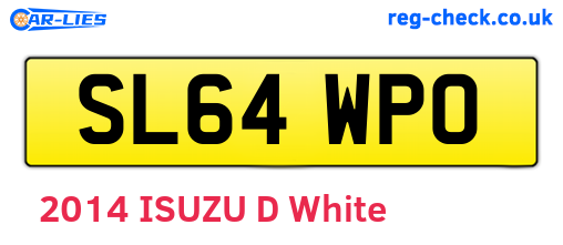 SL64WPO are the vehicle registration plates.
