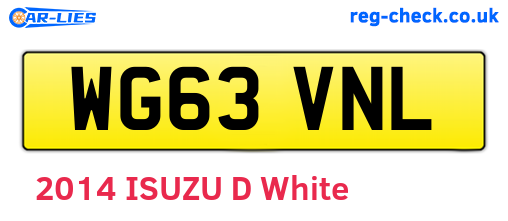 WG63VNL are the vehicle registration plates.