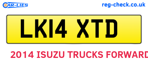 LK14XTD are the vehicle registration plates.