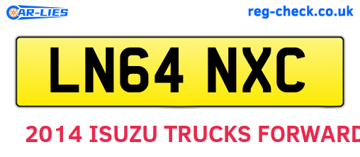 LN64NXC are the vehicle registration plates.
