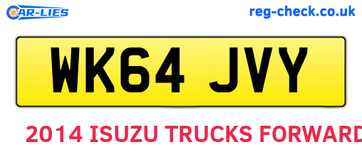 WK64JVY are the vehicle registration plates.