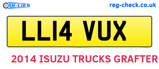 LL14VUX are the vehicle registration plates.