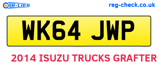 WK64JWP are the vehicle registration plates.