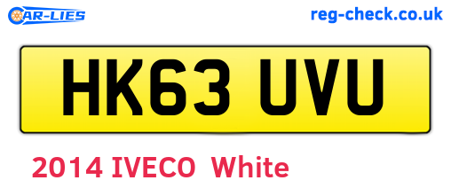 HK63UVU are the vehicle registration plates.