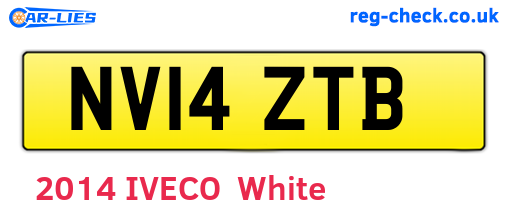 NV14ZTB are the vehicle registration plates.