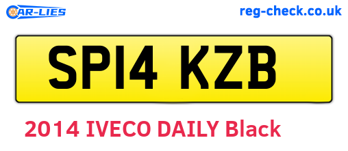 SP14KZB are the vehicle registration plates.