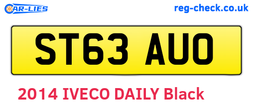ST63AUO are the vehicle registration plates.