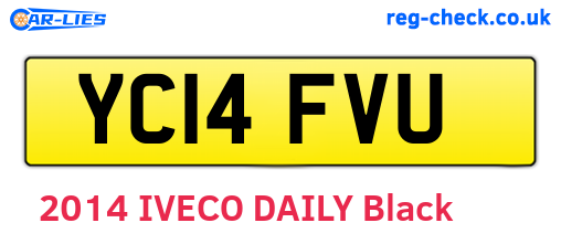 YC14FVU are the vehicle registration plates.