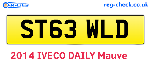 ST63WLD are the vehicle registration plates.