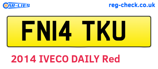 FN14TKU are the vehicle registration plates.