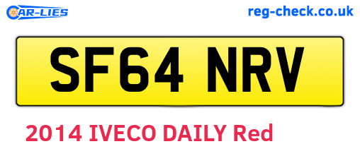 SF64NRV are the vehicle registration plates.