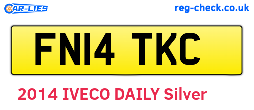FN14TKC are the vehicle registration plates.