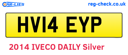 HV14EYP are the vehicle registration plates.