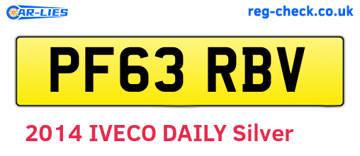 PF63RBV are the vehicle registration plates.