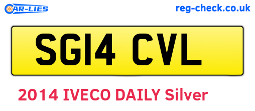 SG14CVL are the vehicle registration plates.