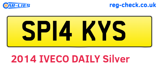 SP14KYS are the vehicle registration plates.